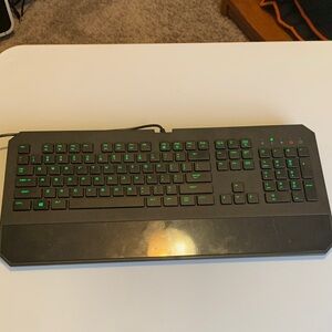 Wired Black Gaming Keyboard with Green Backlight